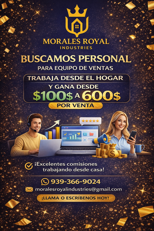 Gana entre $100 a $600 por VENTA